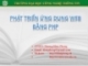 Bài giảng Lập trình PHP: Chương 2 - Dương Khai Phong